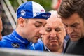 Rovereto, Italy May 22, 2018: Elia Viviani waiting to get on the podium Royalty Free Stock Photo