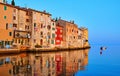 Rovinj, Croatia. Antique medieval houses at Adriatic sea Royalty Free Stock Photo