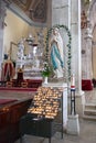 Rovinj, Croatia - August 30, 2007: Interior of the church of St. Euphemia, which is towering at the center of old town of Rovinj Royalty Free Stock Photo