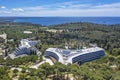 An aerial view of Hotel Lone in Rovinj, Istria, Croatia