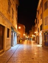 Rovinj night street, Croatia