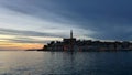 Rovinj Old Town sunset Royalty Free Stock Photo