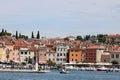 Rovinj, Rovigno, harbor with buildings, Croatia