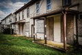 Row of abandoned houses in Bairs, Pennsylvania.