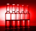 Row of ampulas with medicine Royalty Free Stock Photo
