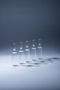 Row of ampules with medicine Royalty Free Stock Photo
