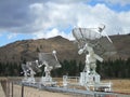 Row of antennas at the Dominion Radio Astrophysical Observatory at White Lake near Penticton BC