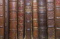 Row of Antique books on shelf Royalty Free Stock Photo