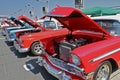 Row of Antique Chevrolet Automobiles