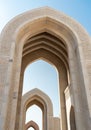 Row of Arches of the Sultan Qaboos Grand Mosque, Oman Royalty Free Stock Photo