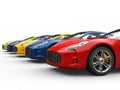 Row of awesome looking sports cars