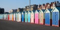 A row of Beach huts Brighton and Hove Royalty Free Stock Photo
