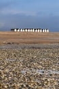 Row of Beach Huts Goring beach Royalty Free Stock Photo