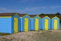 Row of Beach Huts, Littlehampton, England Royalty Free Stock Photo