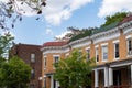 Row of Beautiful Neighborhood Brownstone Homes in Midwood Brooklyn of New York City Royalty Free Stock Photo