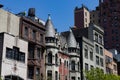 Row of Beautiful Old Buildings along a Street on the Upper West Side of New York City Royalty Free Stock Photo