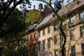 Row of Beautiful Old Homes in Greenwich Village of New York City Royalty Free Stock Photo