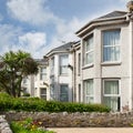 Row of beautiful terraced english houses. England Royalty Free Stock Photo