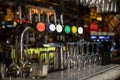 Row of Beer Taps Royalty Free Stock Photo