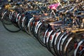 Row of bicycles Royalty Free Stock Photo
