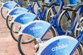 Row of bicycles in Miami Beach, Florida