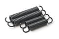 Row of black metal tension springs set Royalty Free Stock Photo