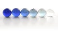 Row of Blue Marbles Royalty Free Stock Photo