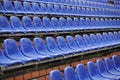 Row of blue seats