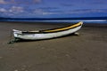 Row boat found in a beach Royalty Free Stock Photo