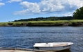 Row Boat in a Tidal River in New England Royalty Free Stock Photo