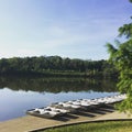 Boats on the lake -sunny day