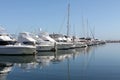 Row of boats and yachts Royalty Free Stock Photo