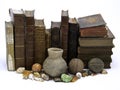 Row of Books and Artifacts Royalty Free Stock Photo