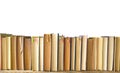 Row of books isolated background,free copy space.Reading, educat Royalty Free Stock Photo