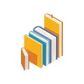 row of books. Vector illustration decorative design Royalty Free Stock Photo