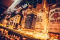 Row of bottles of alcohol in a bar or restaurant