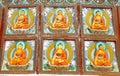 Row of Buddhas Royalty Free Stock Photo