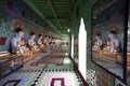 Row of Buddhas in U Min Thonze cave ,Sagaing hill,Myanmar. Royalty Free Stock Photo