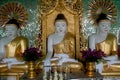 Row of Buddhas in U Min Thonze cave ,Sagaing hill,Myanmar. Royalty Free Stock Photo