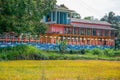 row of Buddhist monk statues in Dambulla Royalty Free Stock Photo