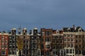 Row of canal houses, Amsterdam, Netherlands Royalty Free Stock Photo