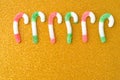 A row of candy canes Royalty Free Stock Photo