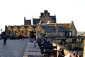 Row of cannons above the Old Town, Edinburgh, Scotland Royalty Free Stock Photo