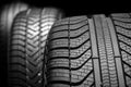 Car tyres profile close up Royalty Free Stock Photo