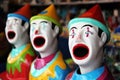 Row of carnival clowns Royalty Free Stock Photo
