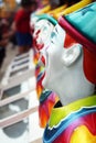 Row of carnival clowns Royalty Free Stock Photo