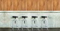 Row chair in concrete room. Royalty Free Stock Photo