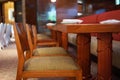 Row of chairs in the dining room