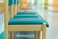 A row of chairs in a waiting room Royalty Free Stock Photo