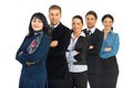 Row of cheerful business people team Royalty Free Stock Photo